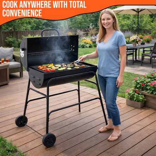 Oil drum charcoal bbq smoker - drum,